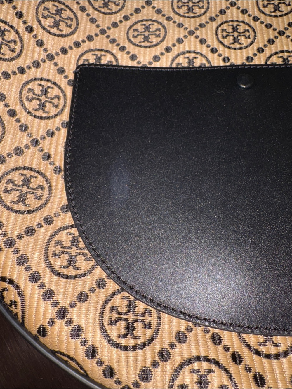Tory Burch Raffia Woven Logo Half Moon Purse Shoulder Bag - Picture 8 of 13